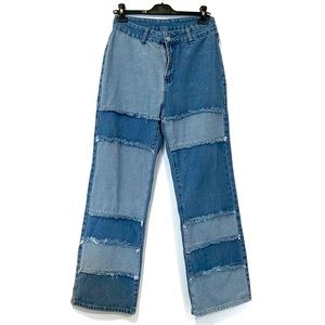 SHEIN Patchwork High Rise Jeans
